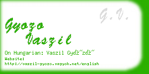 gyozo vaszil business card